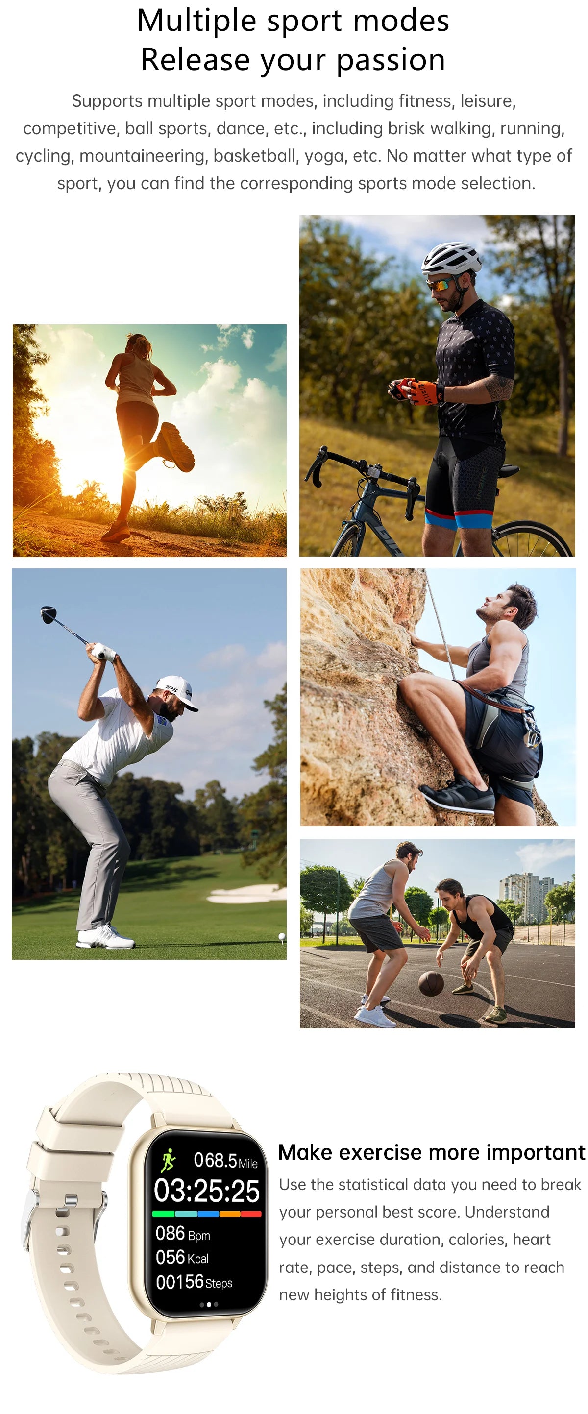 LIGE Smart Watch – 1.83” HD Screen, Bluetooth Call, Fitness Tracker