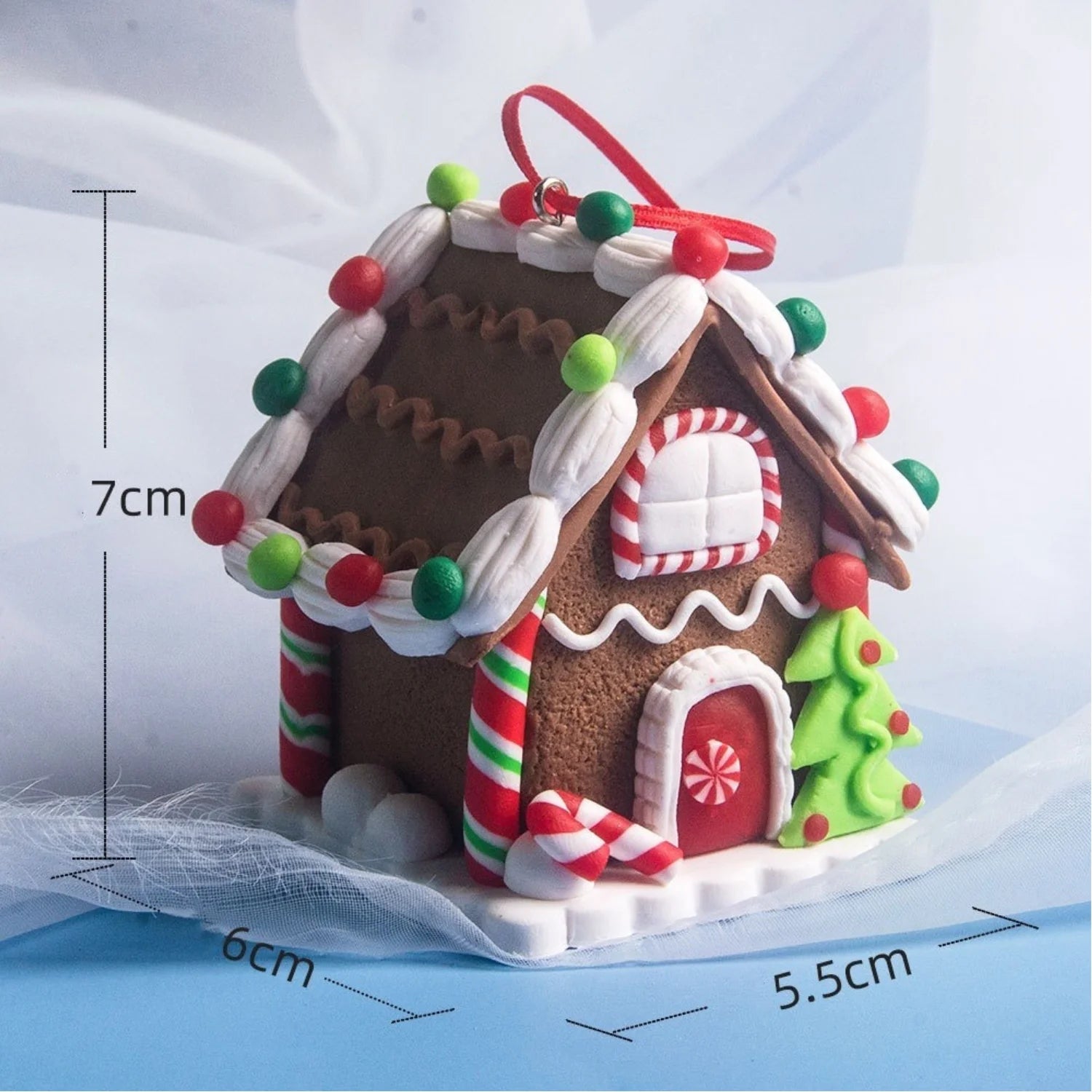 Gingerbread House Ornament Set
