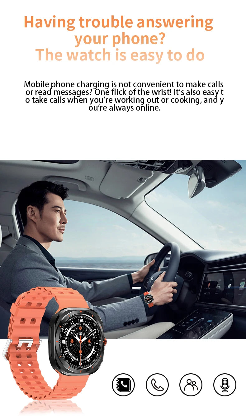 LAXASFIT GT7 Ultra Smartwatch – AMOLED Fitness & Health Tracker with Bluetooth Calling