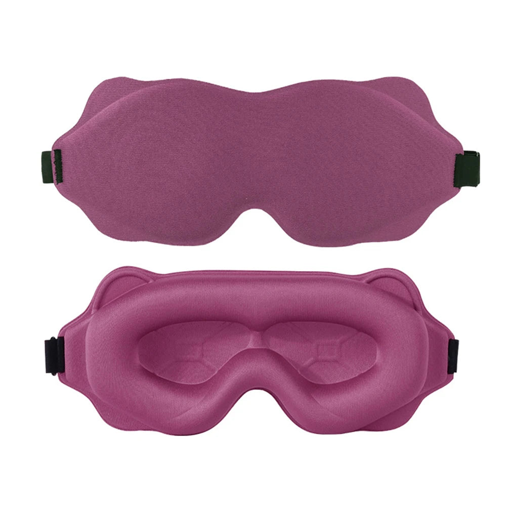 3D Contoured Sleep Mask – Light-Blocking Eye Cover