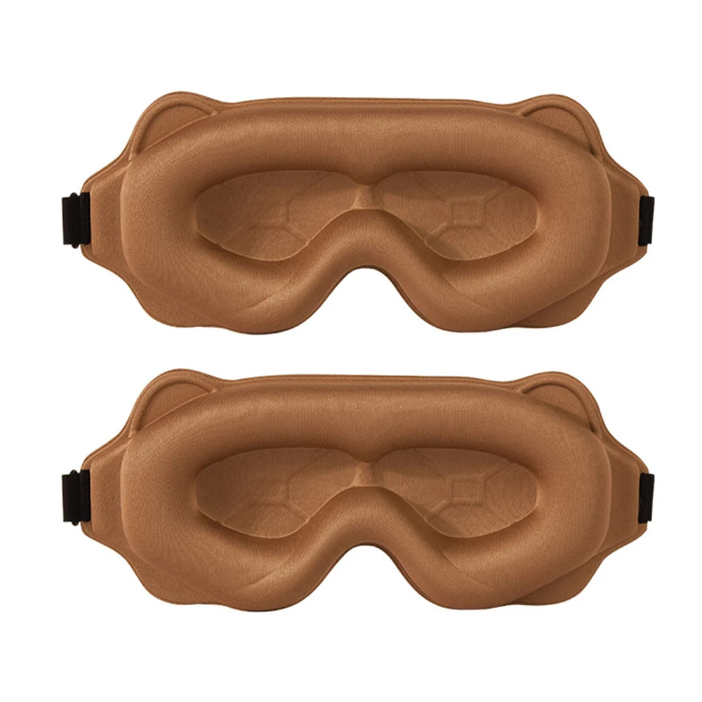 3D Contoured Sleep Mask – Light-Blocking Eye Cover