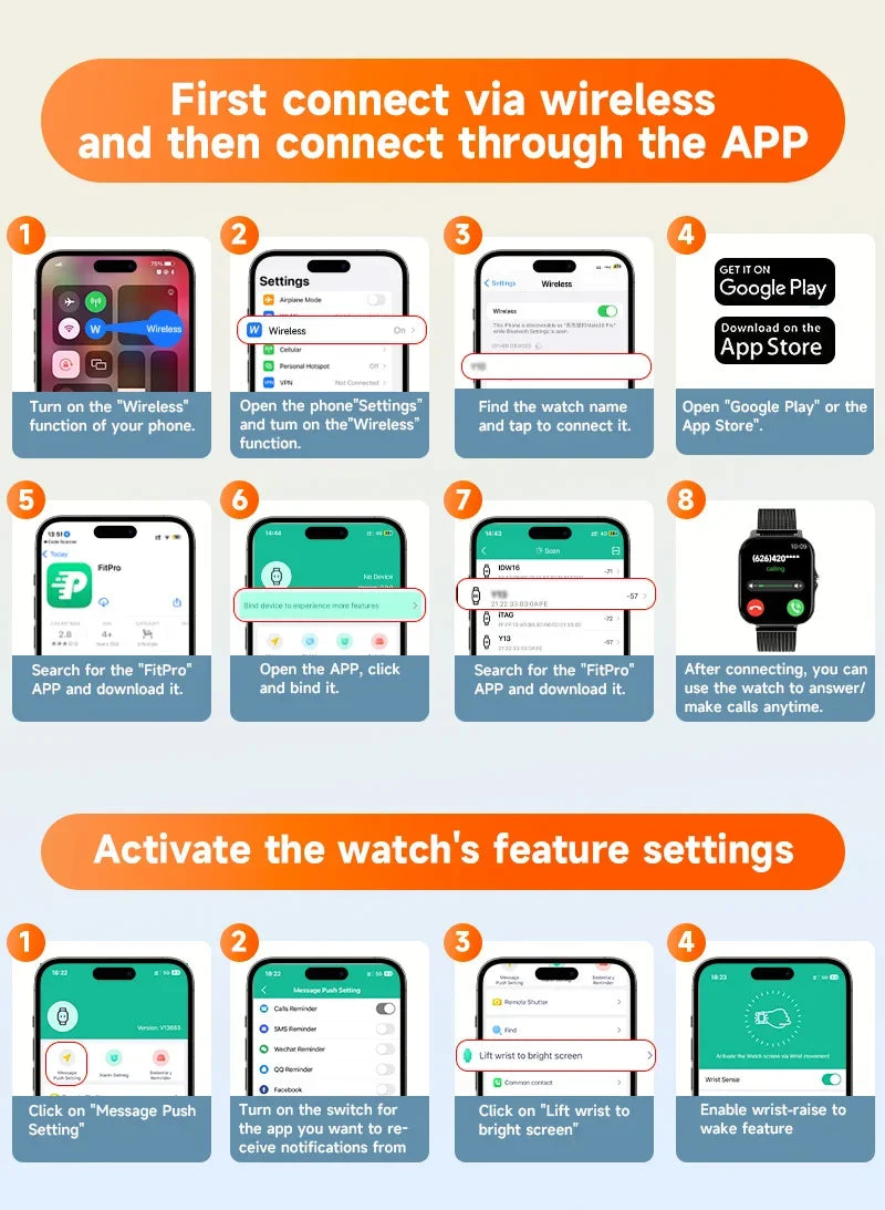 Smart Watch – 1.44” Color Screen, Bluetooth Call, Health Monitor