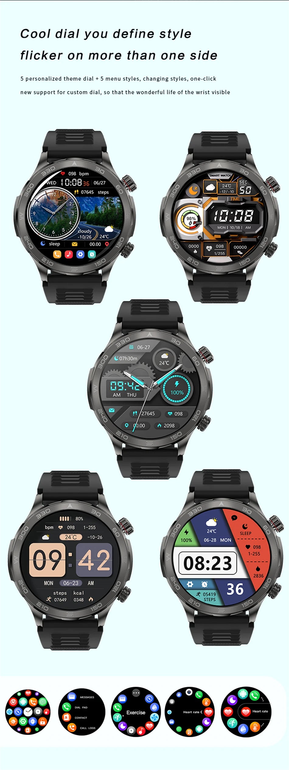 2025 Waterproof Smart Watch – NFC, GPS, AMOLED, Health Monitor