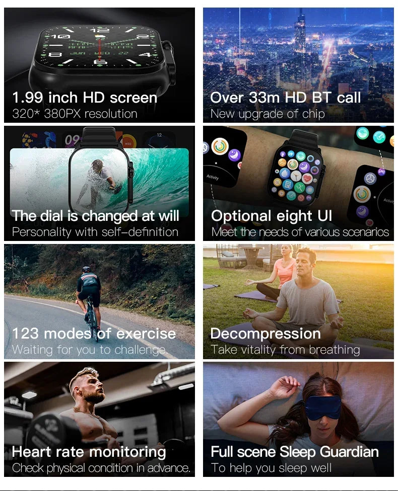 2025 T900 Ultra 2 Smart Watch – 49mm, 2.3” AMOLED, NFC, Waterproof