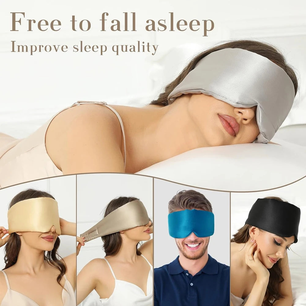 100% Mulberry Silk Sleep Mask – Soft Eye Cover