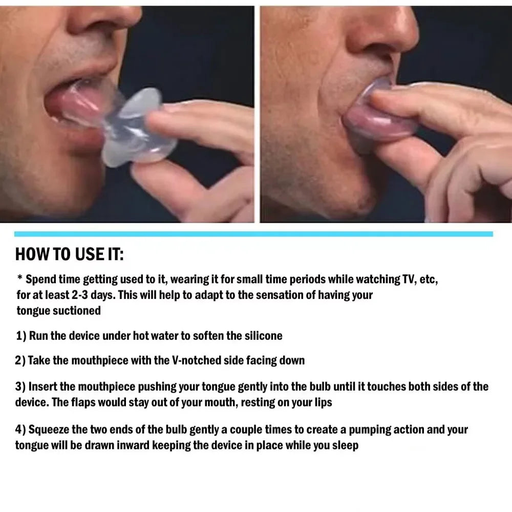 Anti-Snoring Silicone Tongue Retainer