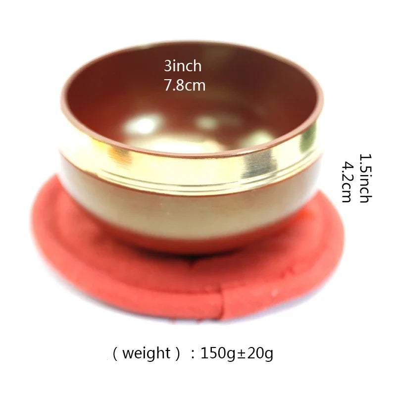 Nepal Handmade Rainbow Singing Bowl Set – 8CM