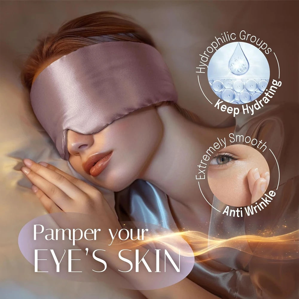 100% Mulberry Silk Sleep Mask – Soft Eye Cover