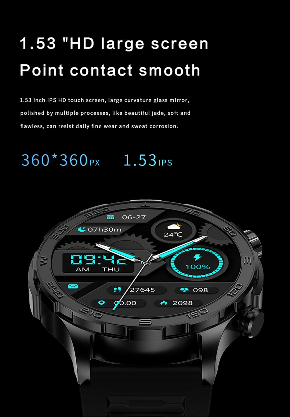 2025 Waterproof Smart Watch – NFC, GPS, AMOLED, Health Monitor
