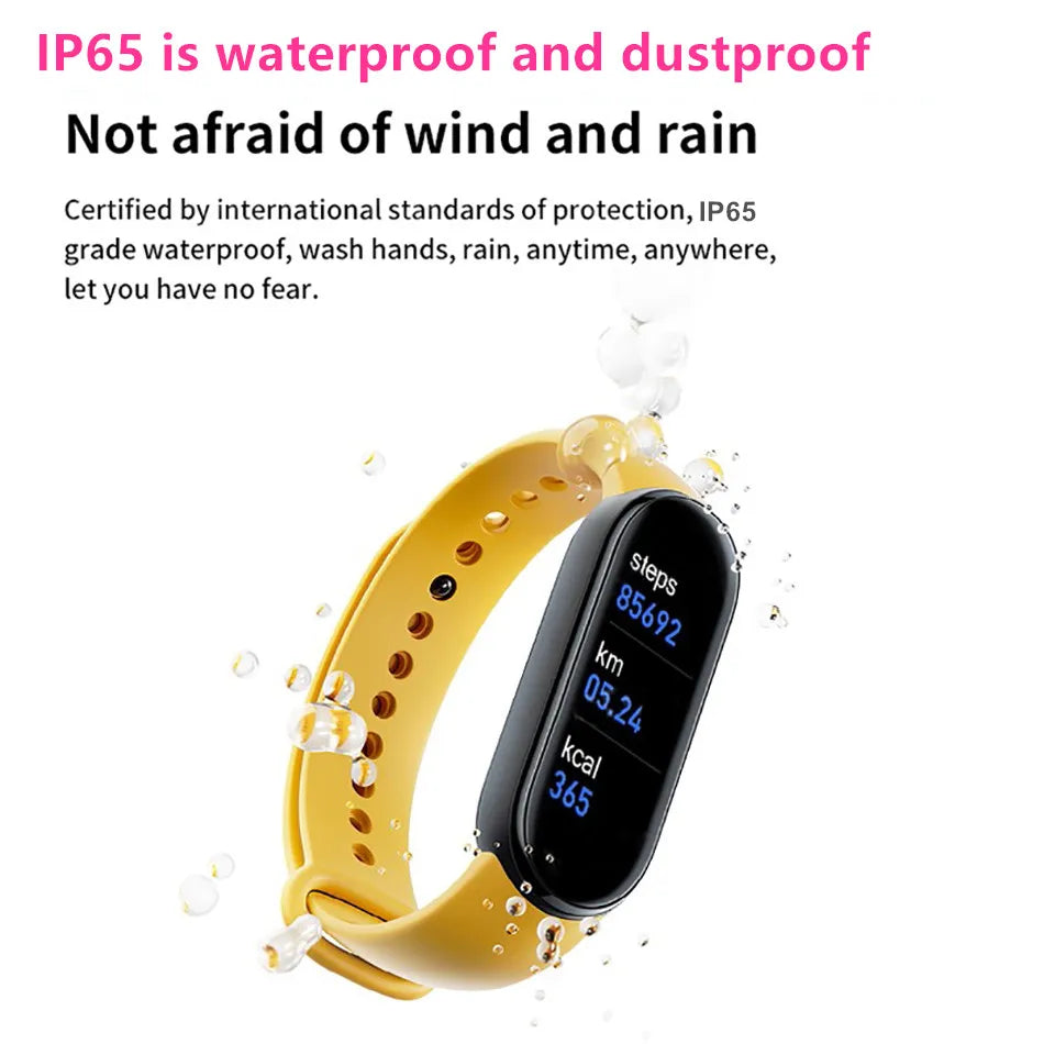 M6 Smart Watch – Fitness Tracker with Heart Rate & Blood Pressure Monitor