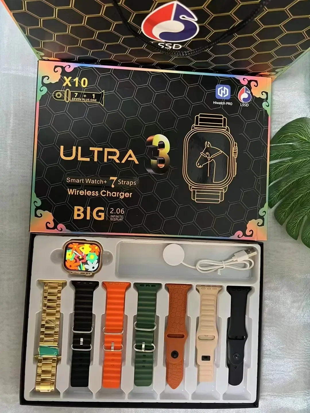 X10 Ultra 3 Smart Watch – Bluetooth Call, Waterproof, DIY Faces