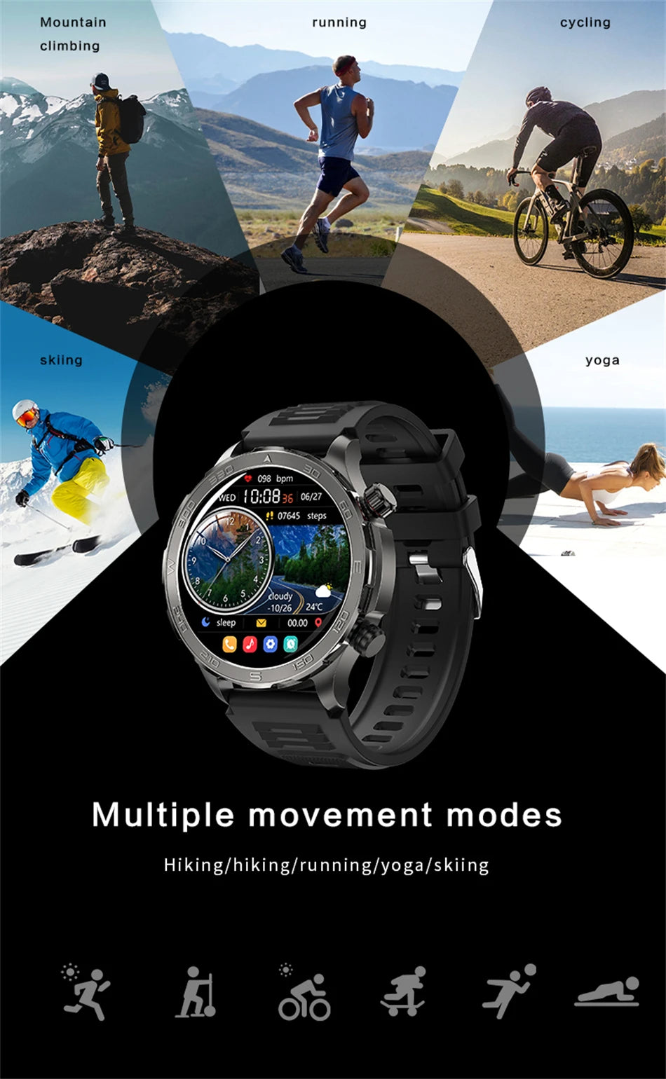 2025 Waterproof Smart Watch – NFC, GPS, AMOLED, Health Monitor