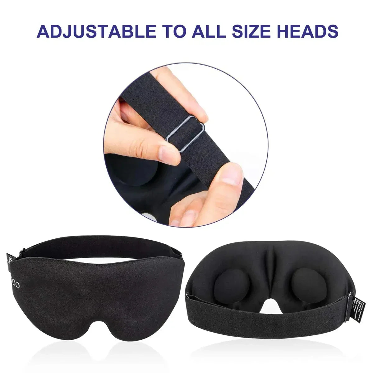 3D Contoured Sleep Mask – Light Blocking Eye Mask for Men & Women
