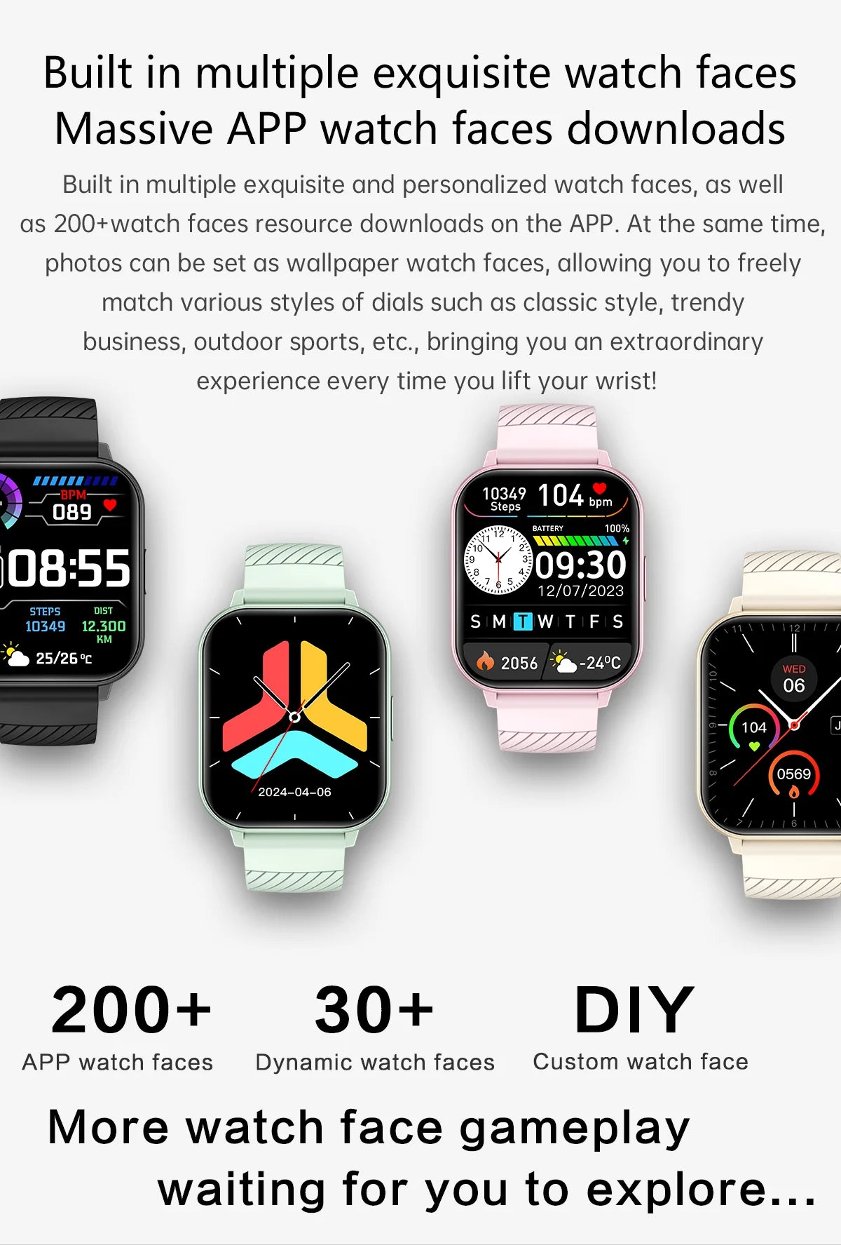 LIGE Smart Watch – 1.83” HD Screen, Bluetooth Call, Fitness Tracker