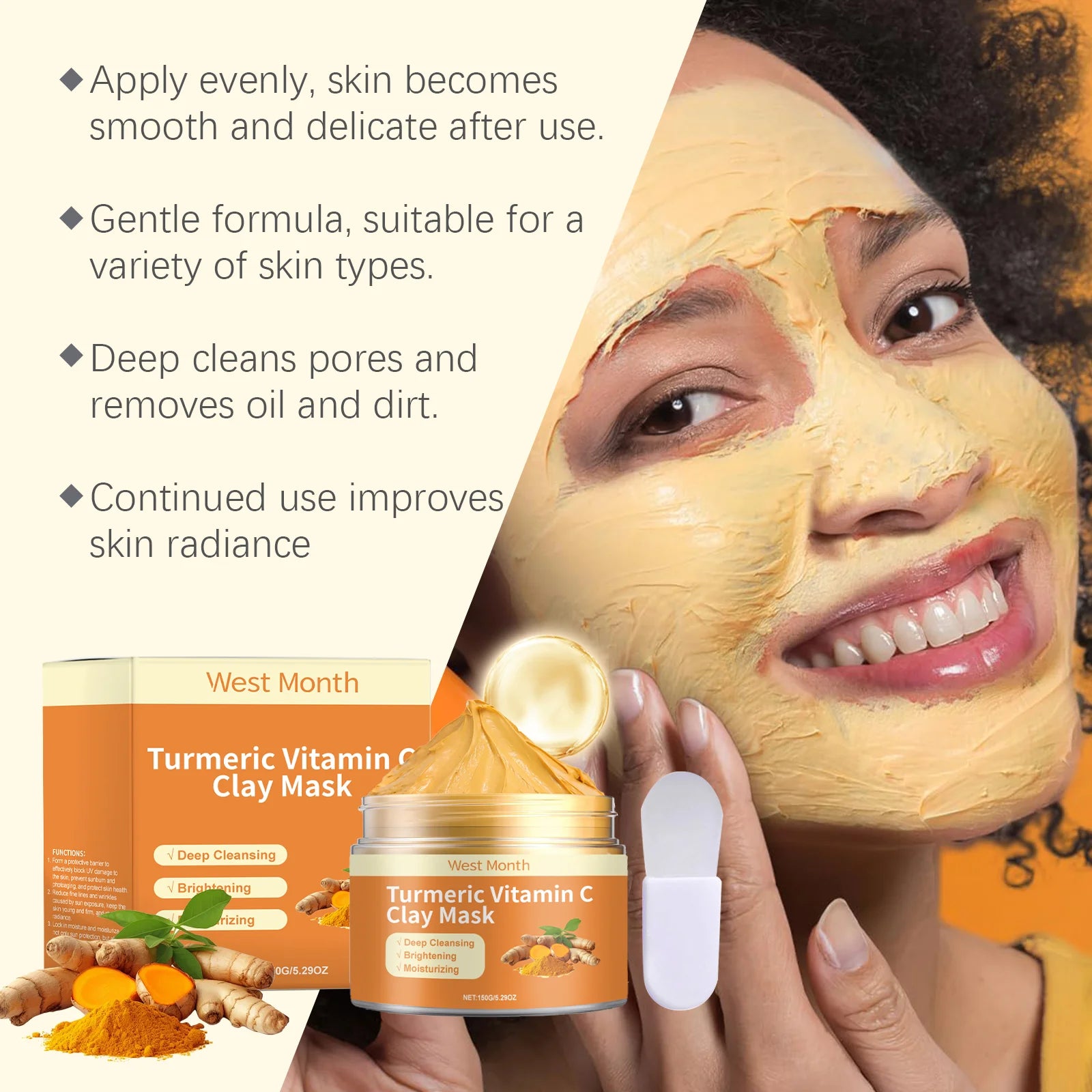 Vitamin C & Turmeric Exfoliating Mud Mask