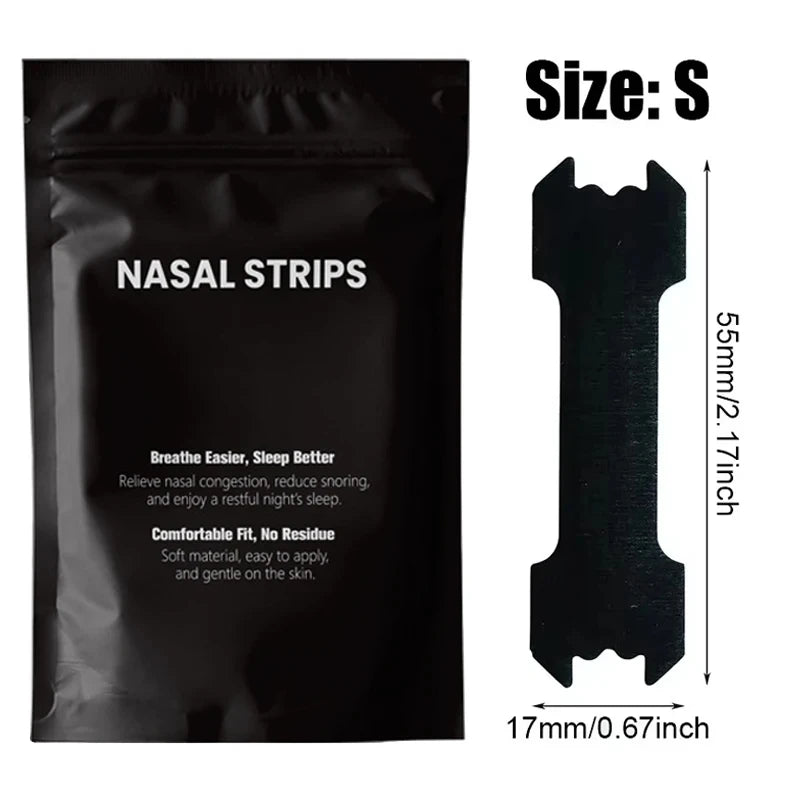 Black Anti-Snoring Nasal Strips – 30/60/90PCS