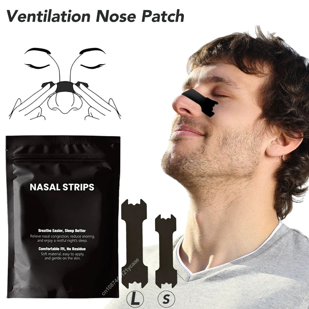 Black Anti-Snoring Nasal Strips – 30/60/90PCS