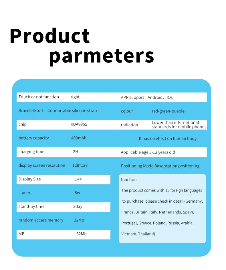 Children’s Smart Watch with Games, Camera & Chat (Ages 4–12)