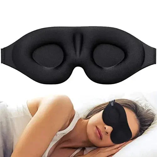 3D Contoured Sleep Mask – Light Blocking Eye Mask for Men & Women