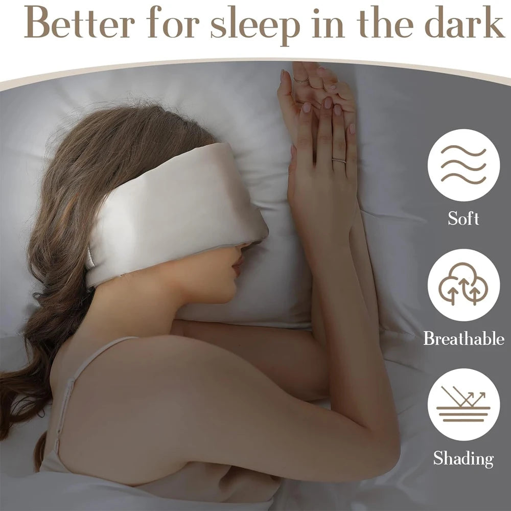 100% Mulberry Silk Sleep Mask – Soft Eye Cover