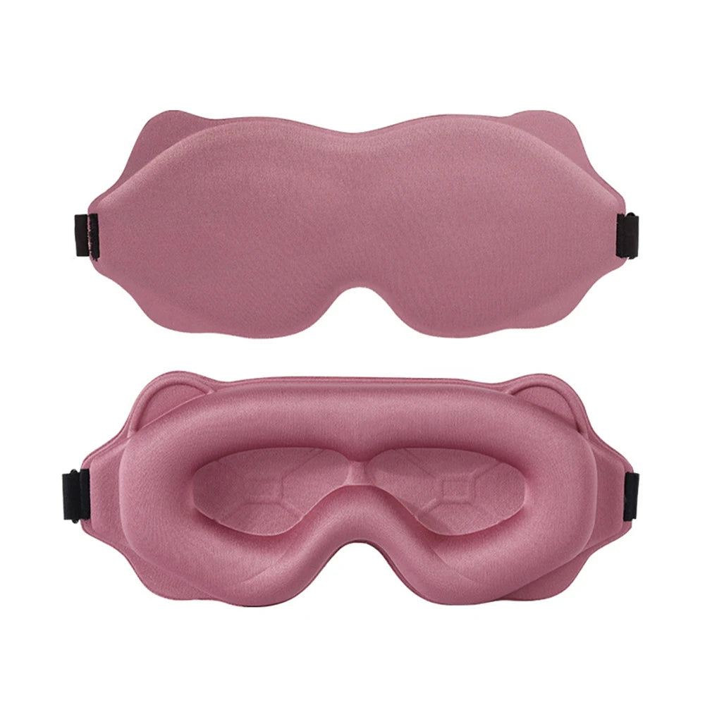 3D Contoured Sleep Mask – Light-Blocking Eye Cover