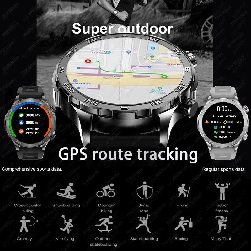2025 Waterproof Smart Watch – NFC, GPS, AMOLED, Health Monitor