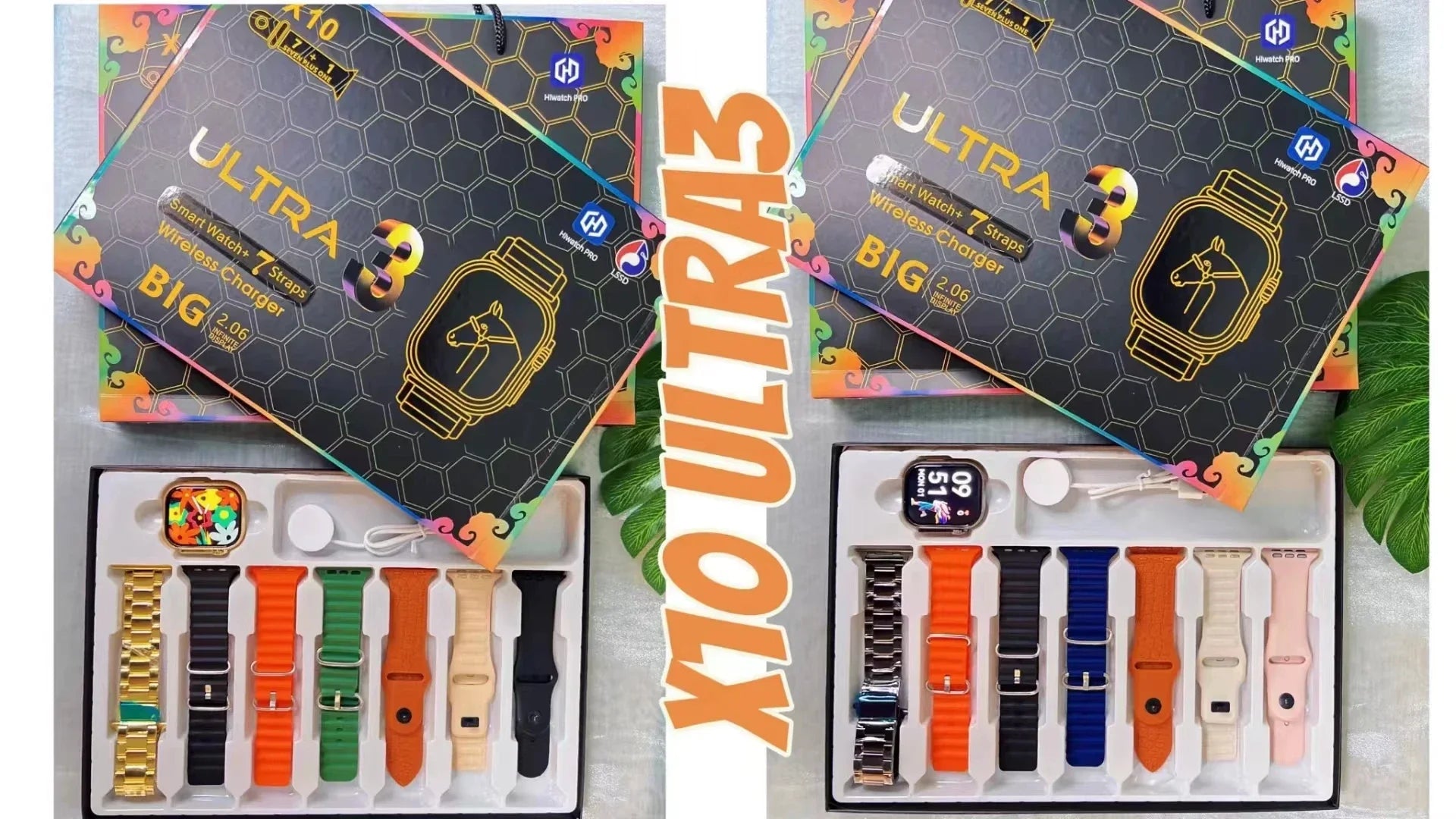 X10 Ultra 3 Smart Watch – Bluetooth Call, Waterproof, DIY Faces