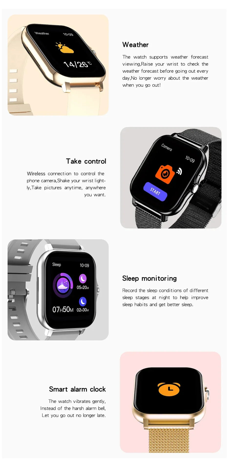 Smart Watch – 1.44” Color Screen, Bluetooth Call, Health Monitor