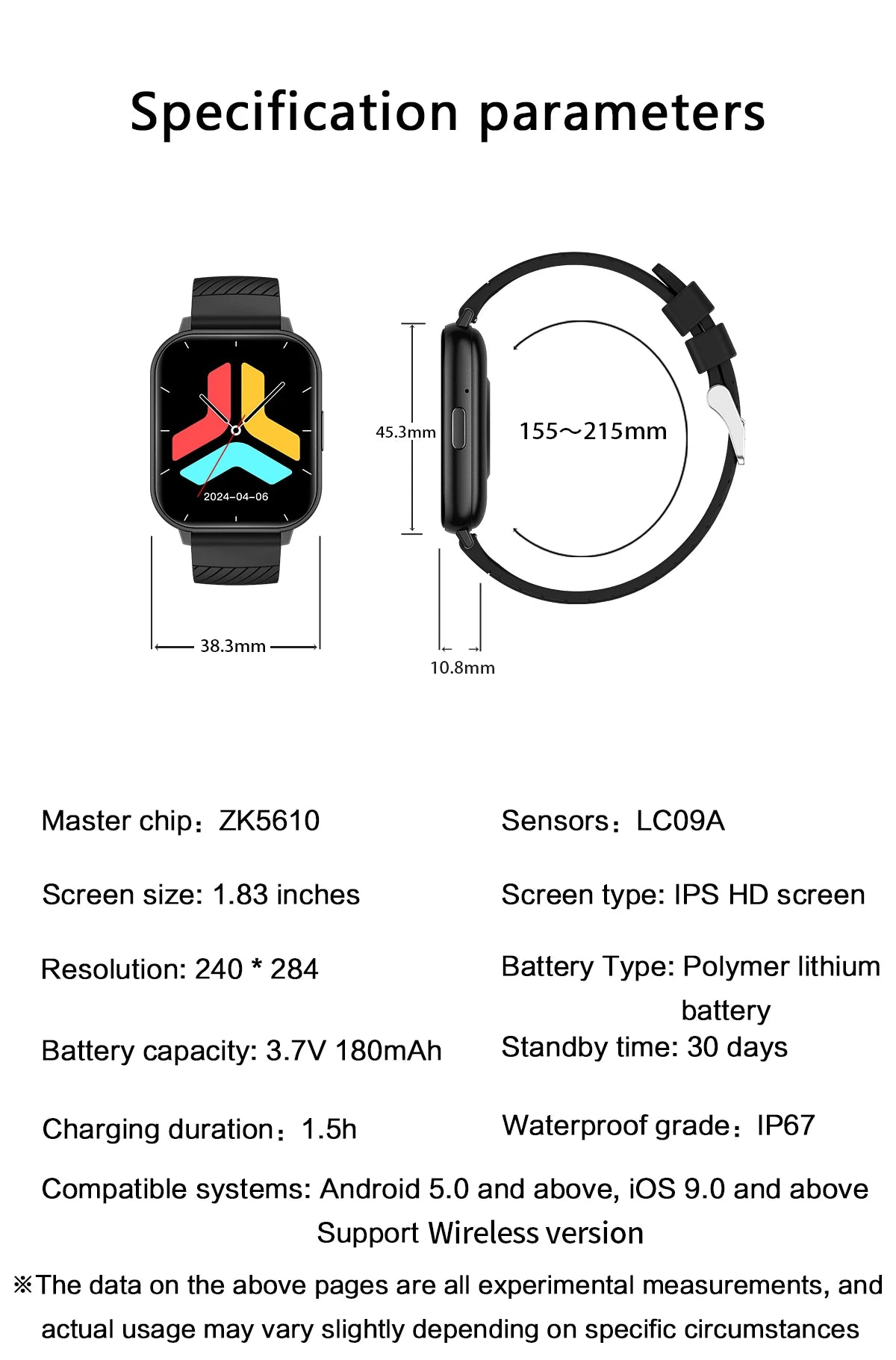 LIGE Smart Watch – 1.83” HD Screen, Bluetooth Call, Fitness Tracker