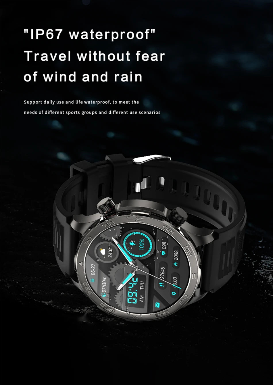 2025 Waterproof Smart Watch – NFC, GPS, AMOLED, Health Monitor