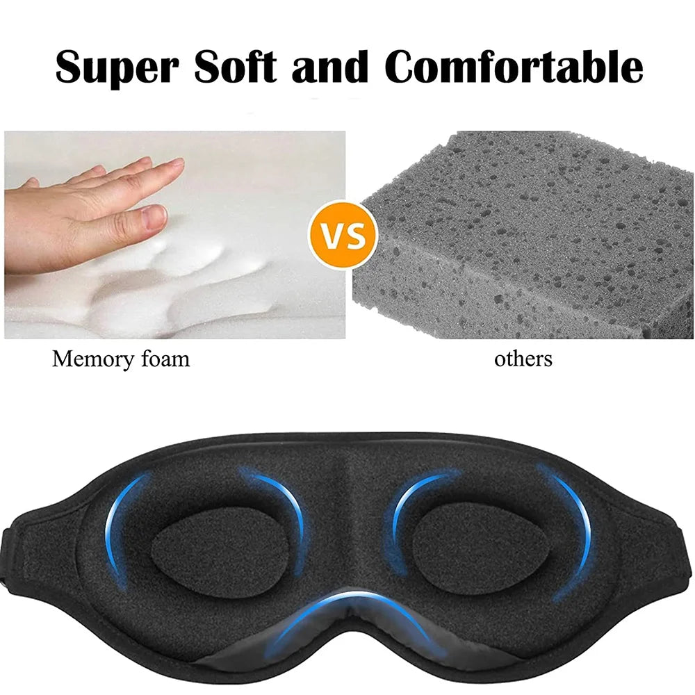 3D Blackout Sleep Mask with Adjustable Strap