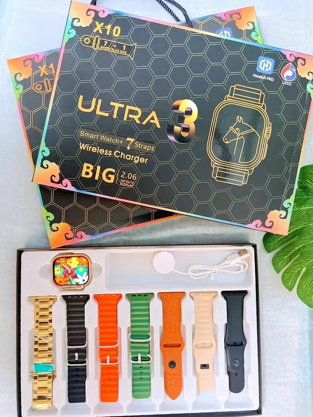 X10 Ultra 3 Smart Watch – Bluetooth Call, Waterproof, DIY Faces