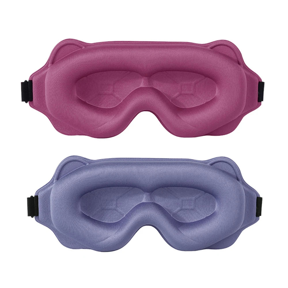 3D Contoured Sleep Mask – Light-Blocking Eye Cover