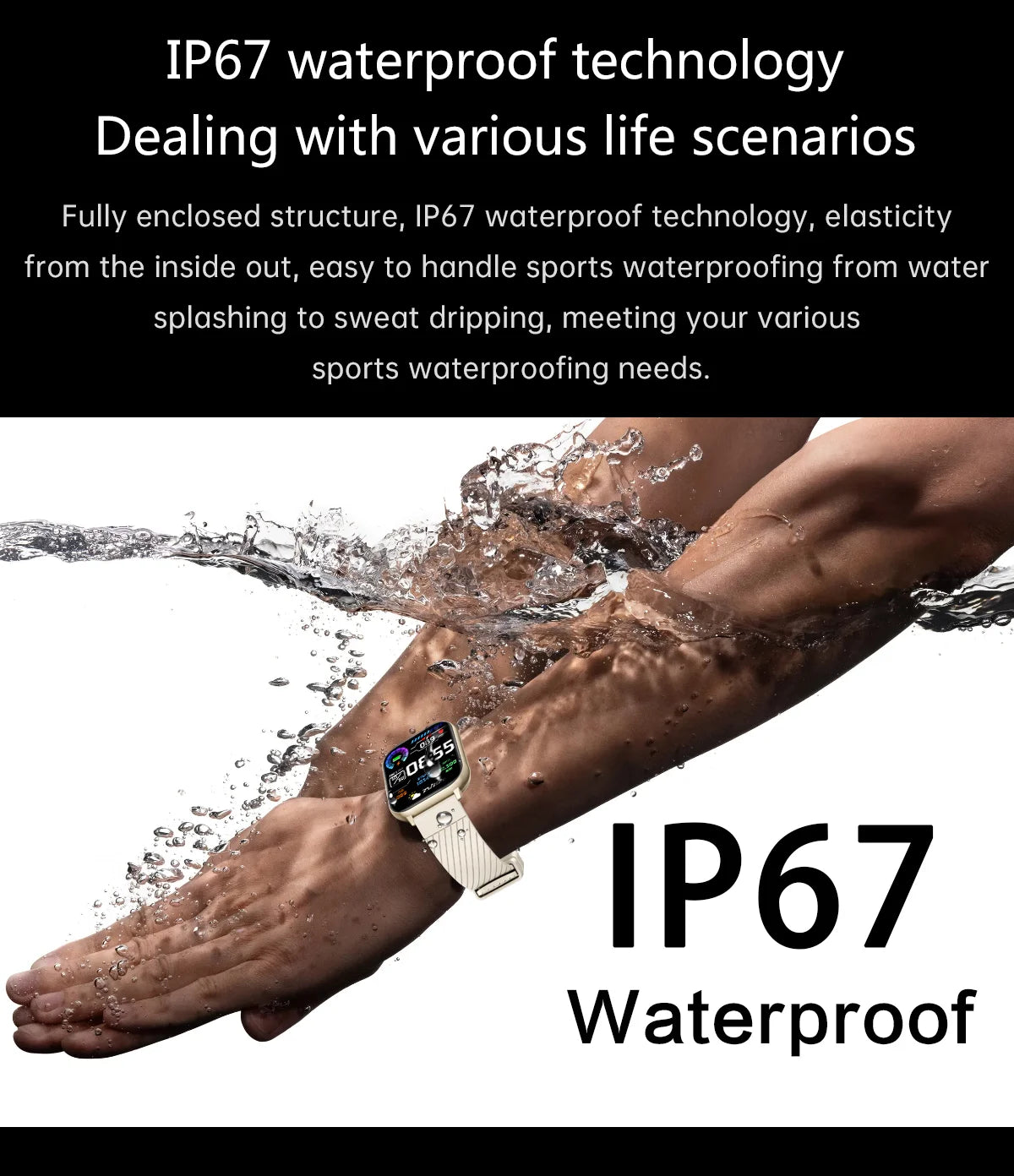 LIGE Smart Watch – 1.83” HD Screen, Bluetooth Call, Fitness Tracker