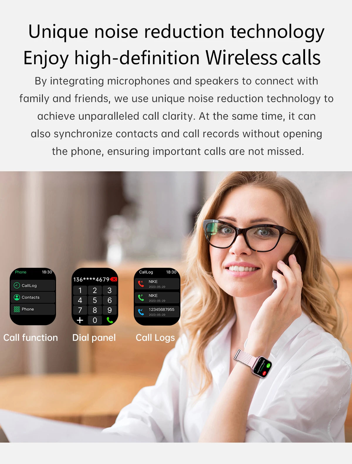 LIGE Smart Watch – 1.83” HD Screen, Bluetooth Call, Fitness Tracker