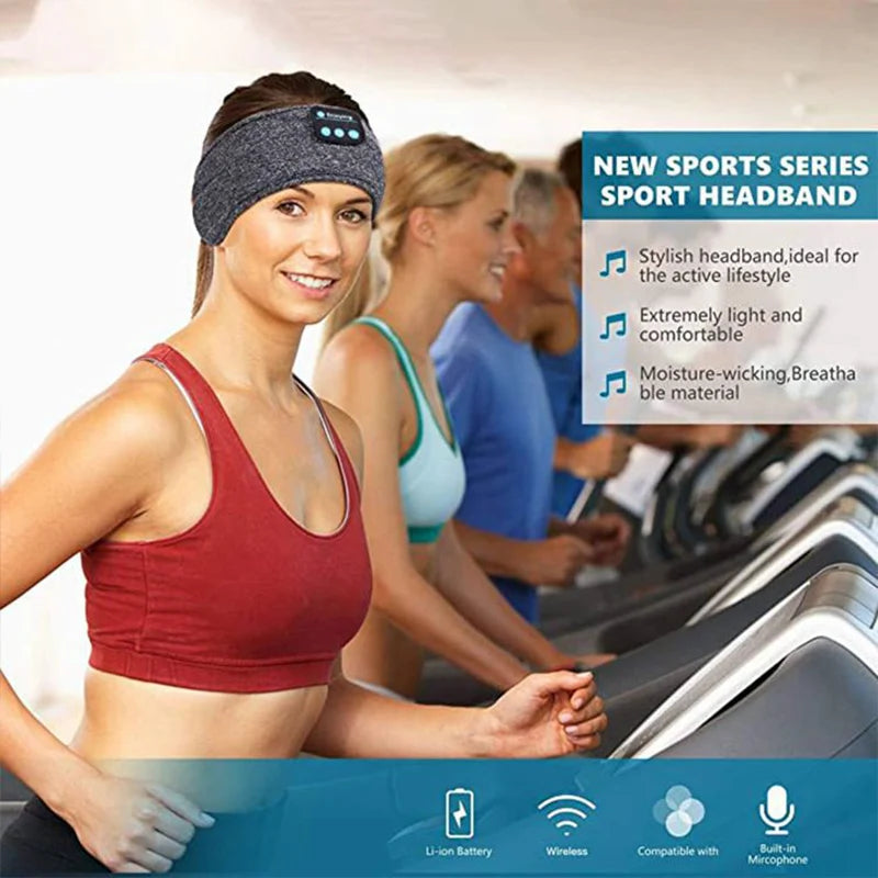 Bluetooth Sports Sleep Headband with Earphones