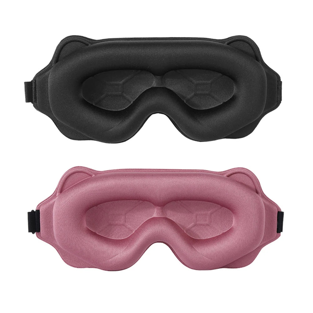 3D Contoured Sleep Mask – Light-Blocking Eye Cover