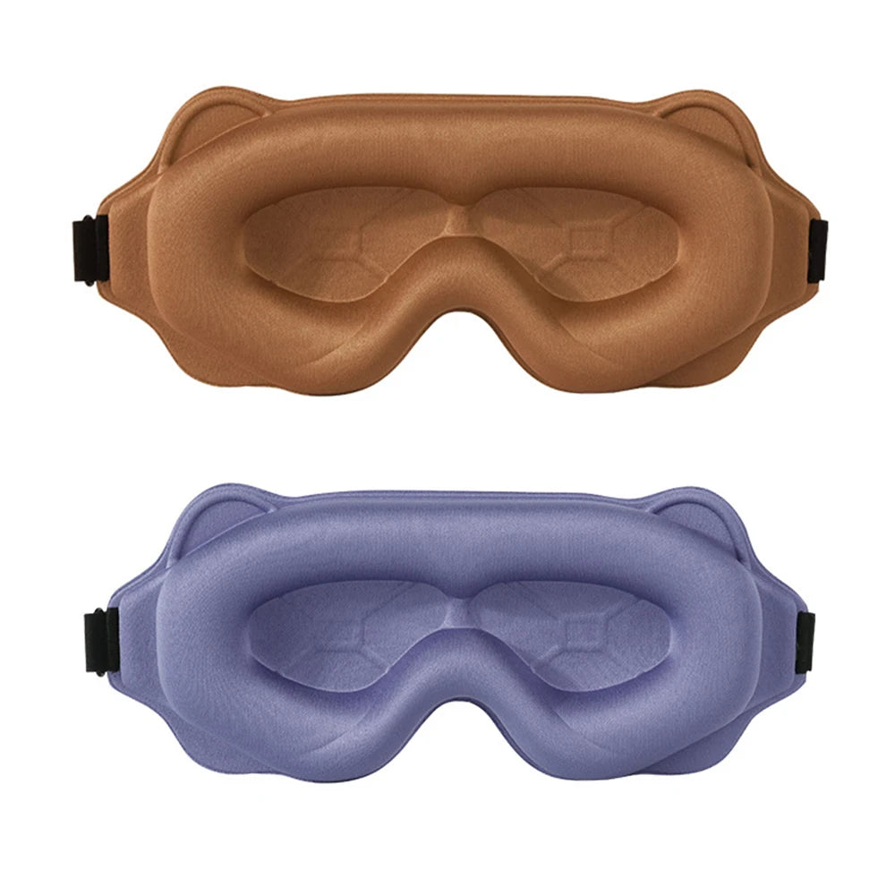 3D Contoured Sleep Mask – Light-Blocking Eye Cover