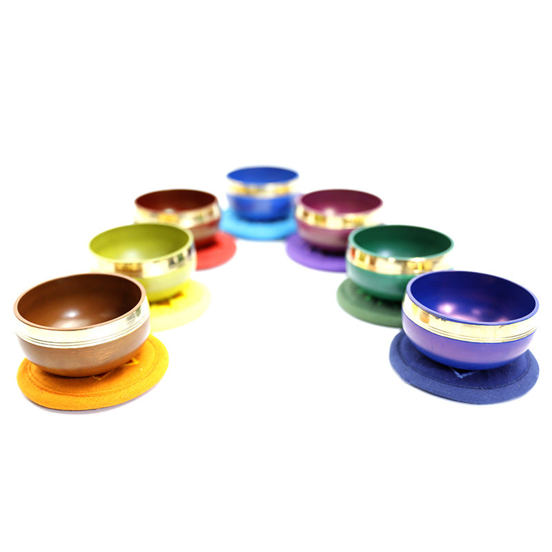 Nepal Handmade Rainbow Singing Bowl Set – 8CM