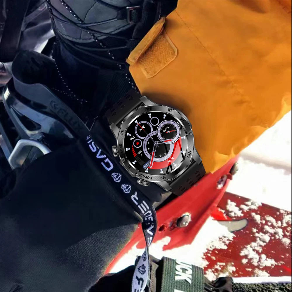 Outdoor Smart Watch – 800mAh Battery, Compass, IP68 Waterproof