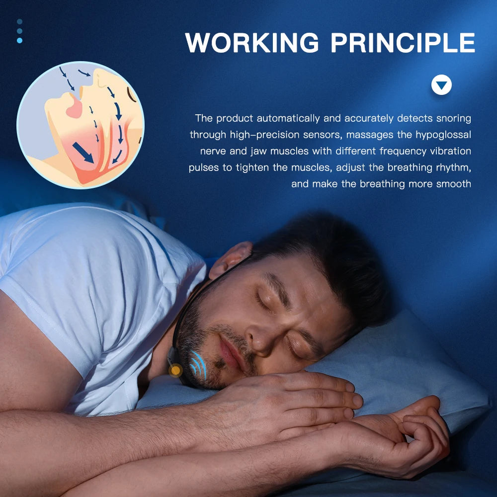 EMS Pulse Anti-Snoring Device – Portable Sleep Aid