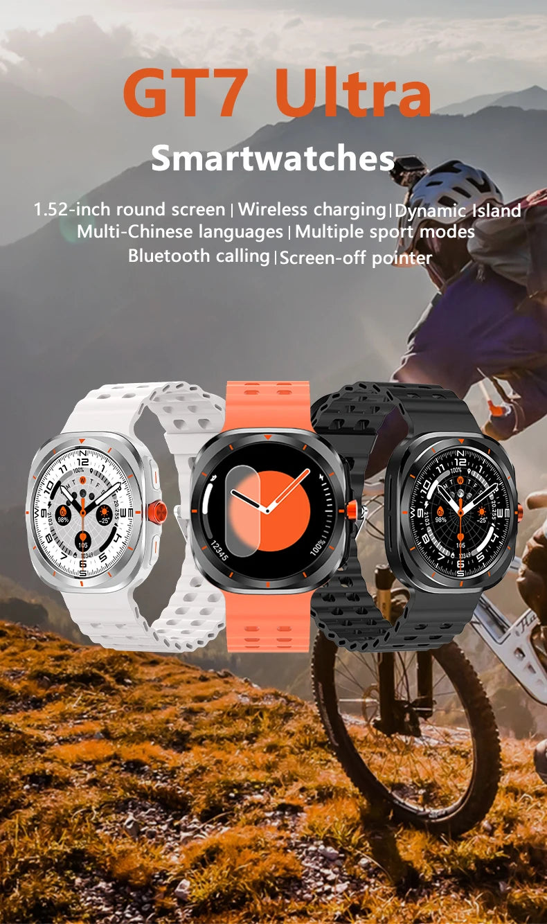 LAXASFIT GT7 Ultra Smartwatch – AMOLED Fitness & Health Tracker with Bluetooth Calling