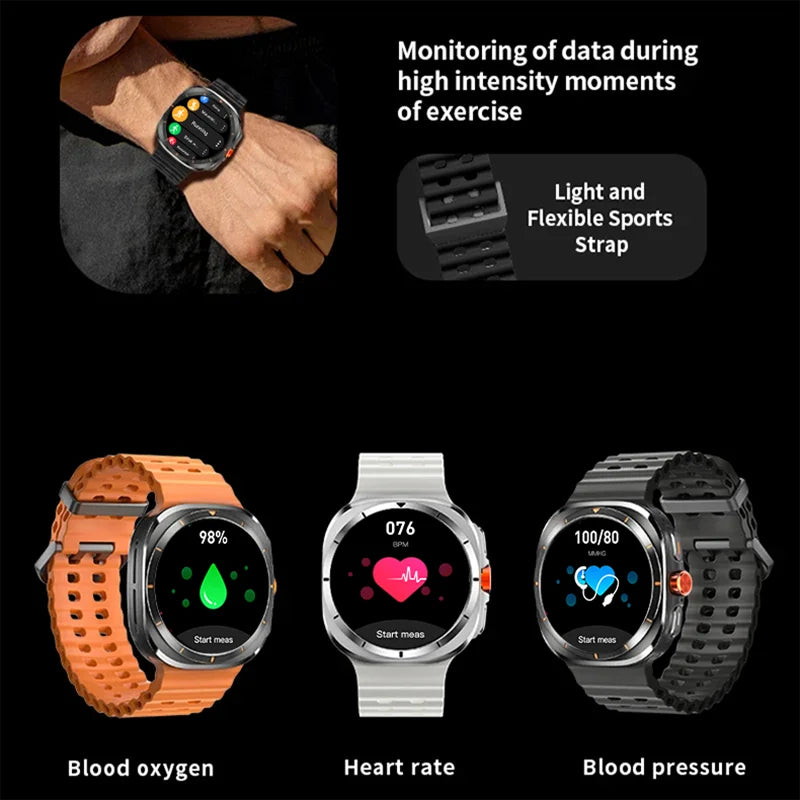LAXASFIT GT7 Ultra Smartwatch – AMOLED Fitness & Health Tracker with Bluetooth Calling