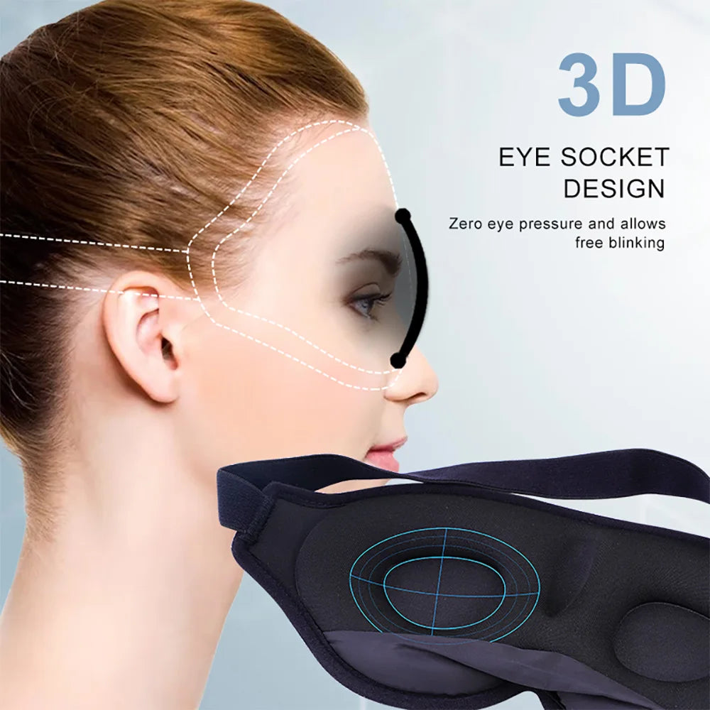 3D Blackout Sleep Mask with Adjustable Strap
