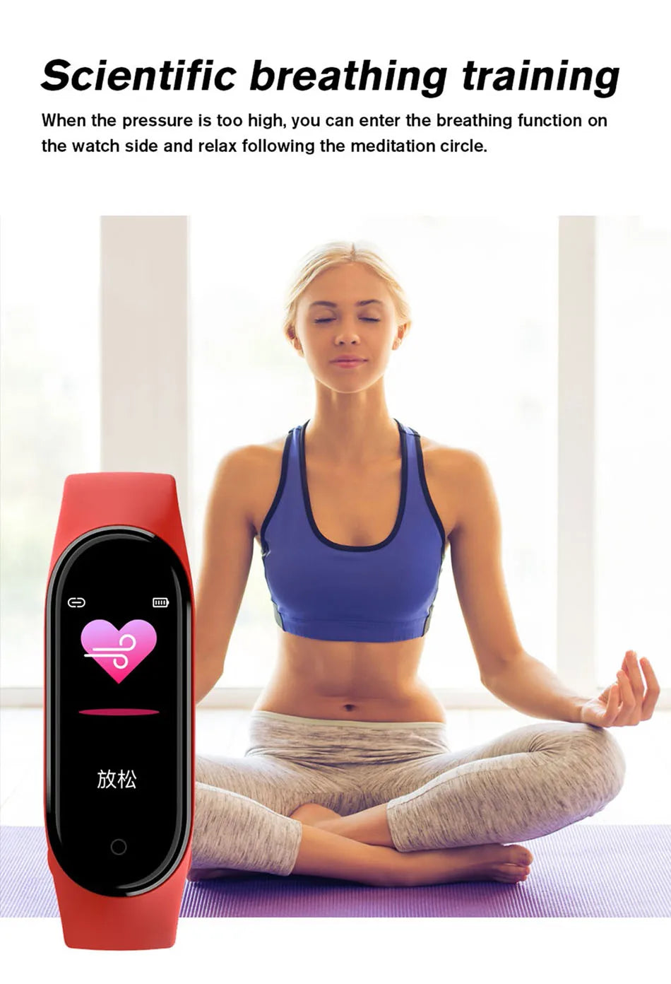 M6 Smart Watch – Fitness Tracker with Heart Rate & Blood Pressure Monitor