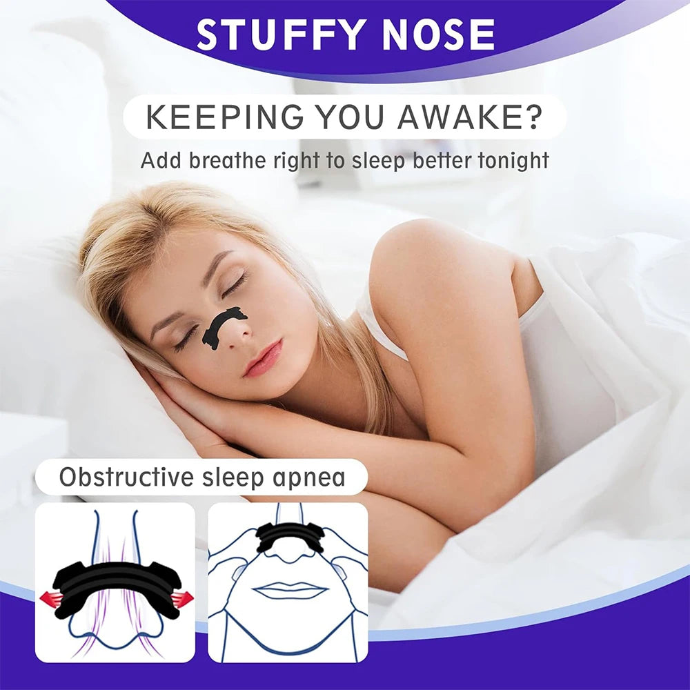Black Anti-Snoring Nasal Strips – 30/60/90PCS