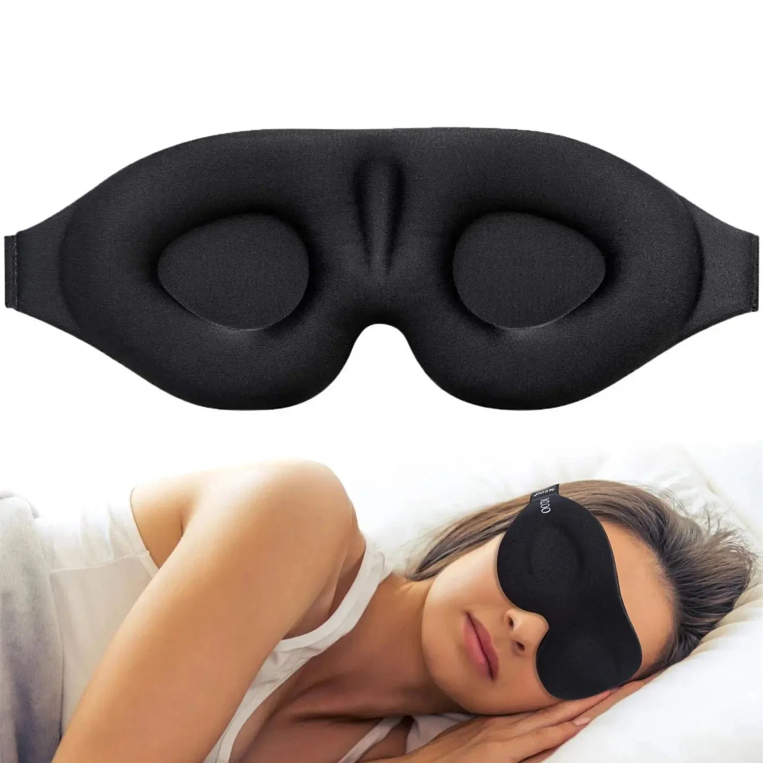 3D Contoured Sleep Mask – Light Blocking Eye Mask for Men & Women