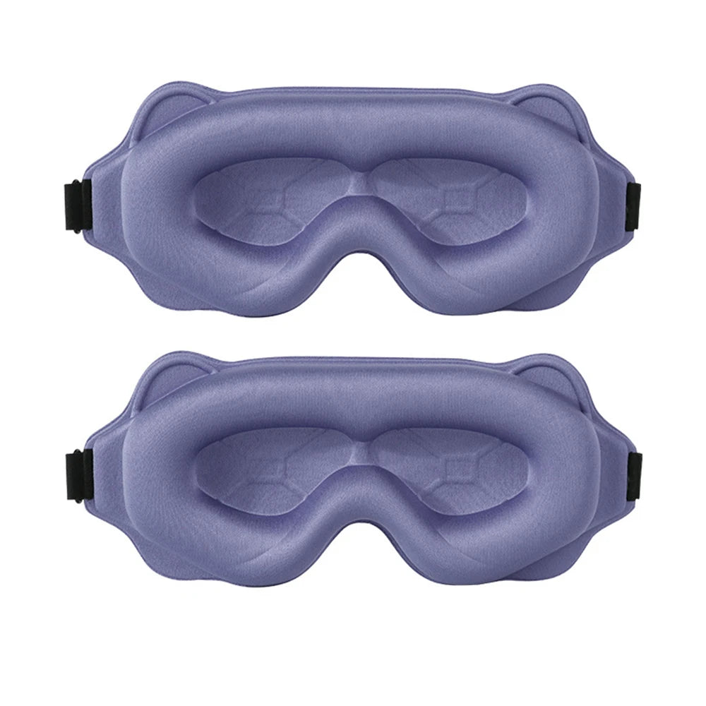 3D Contoured Sleep Mask – Light-Blocking Eye Cover